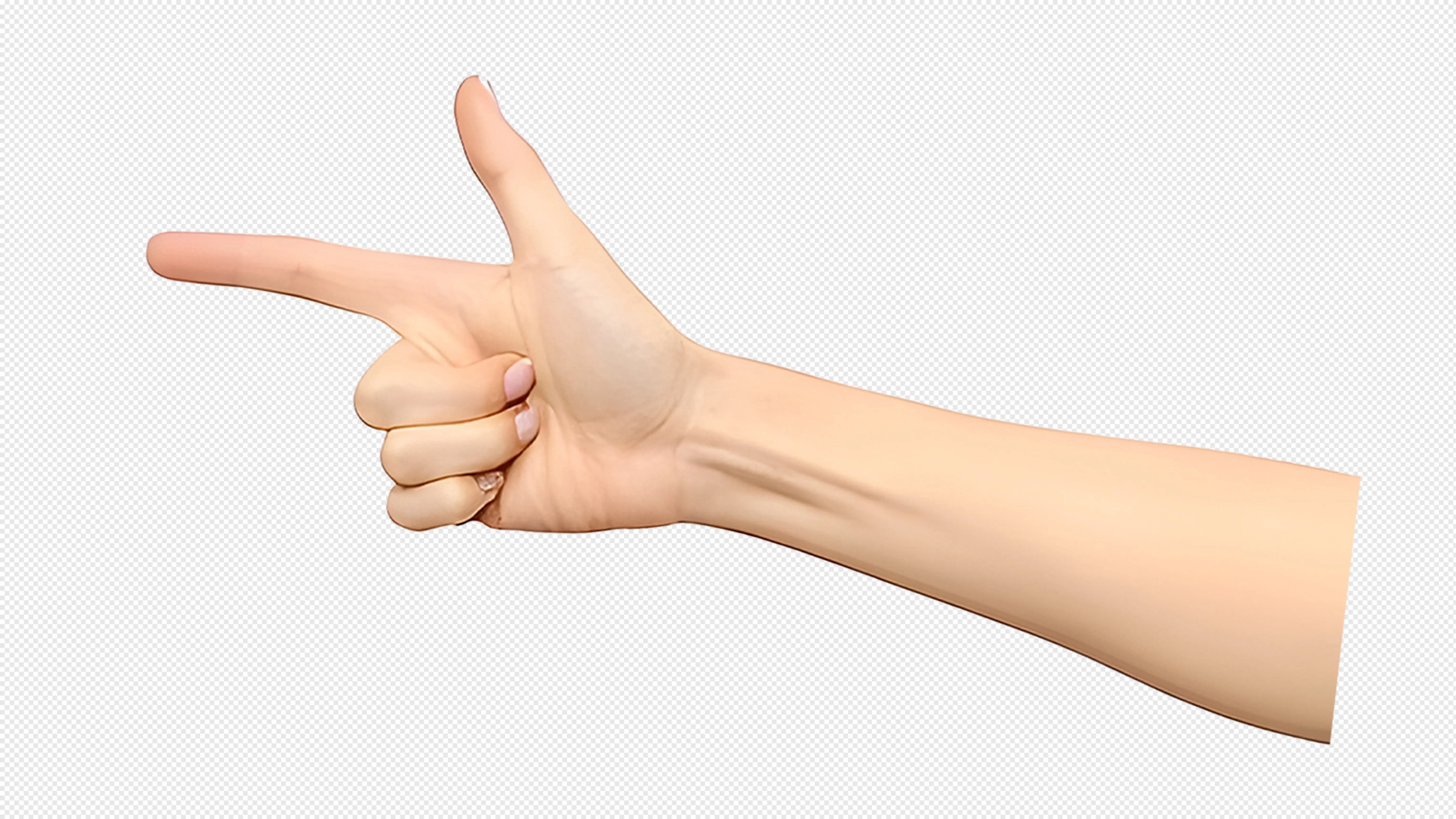 Female Hand Pointing Finger PNG | Free Transparent Hand Gesture Image