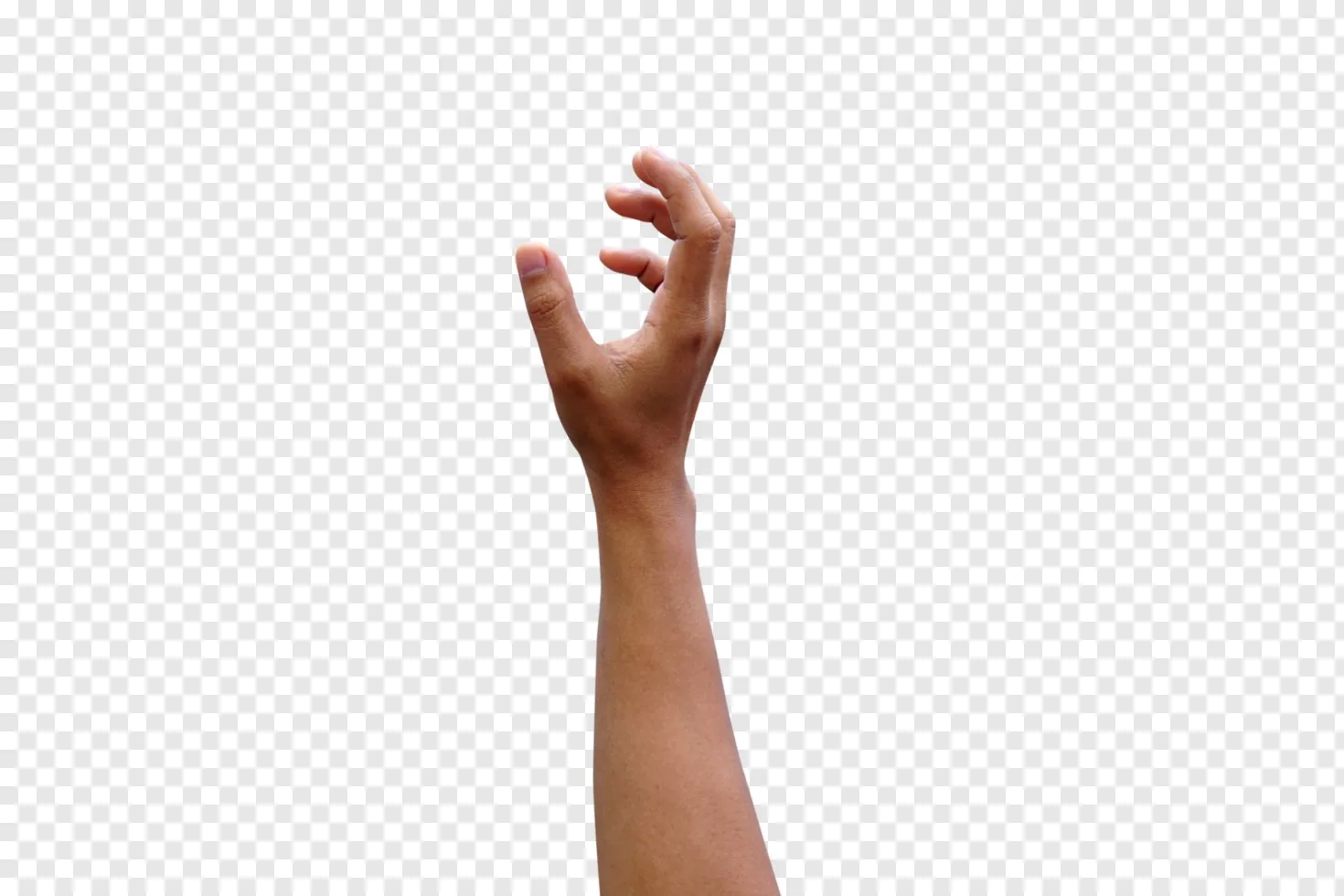 Raised Hand Reaching Up PNG | Transparent Hand Holding Gesture Image