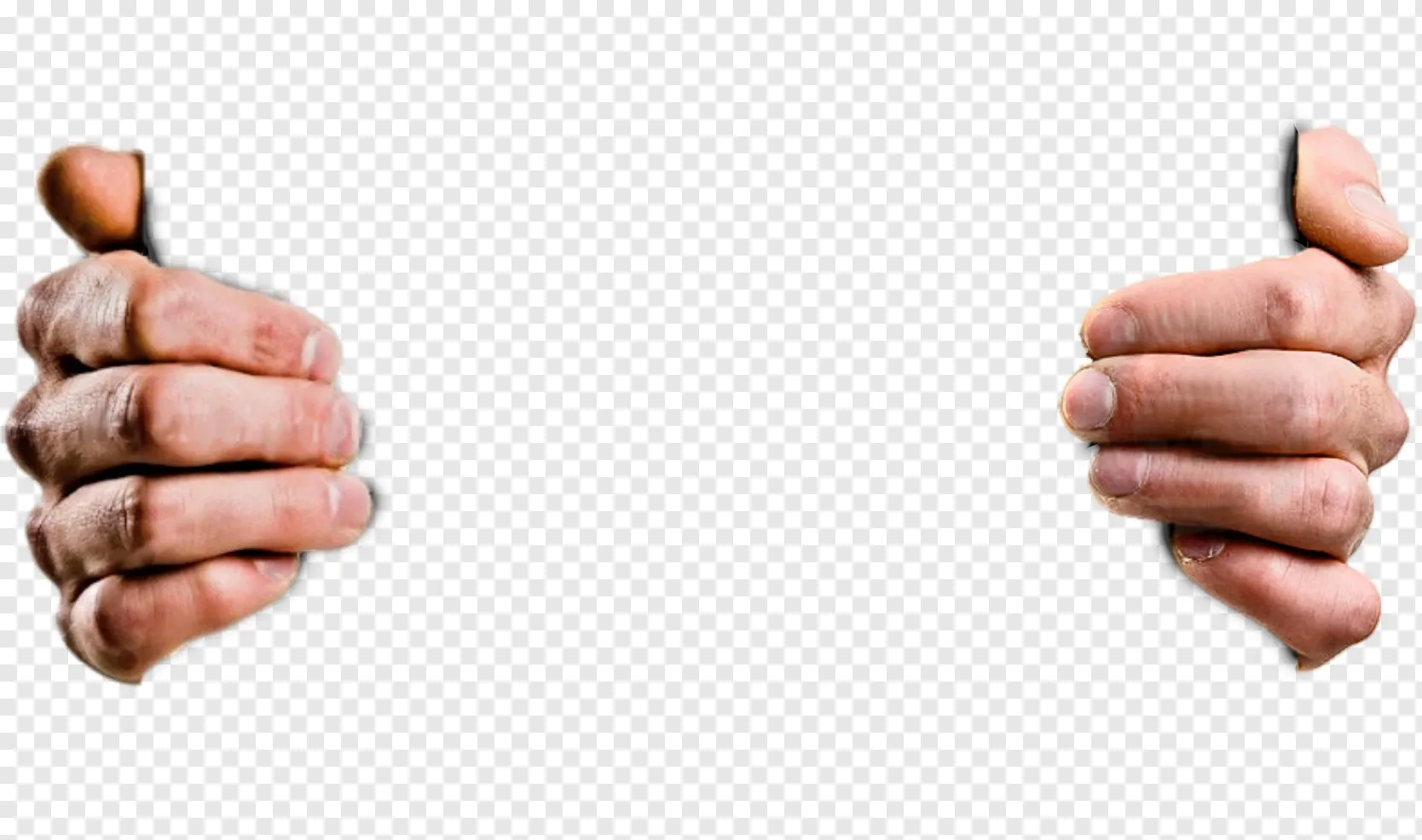 Two Fists Gripping PNG | Transparent Hands Holding Gesture Image