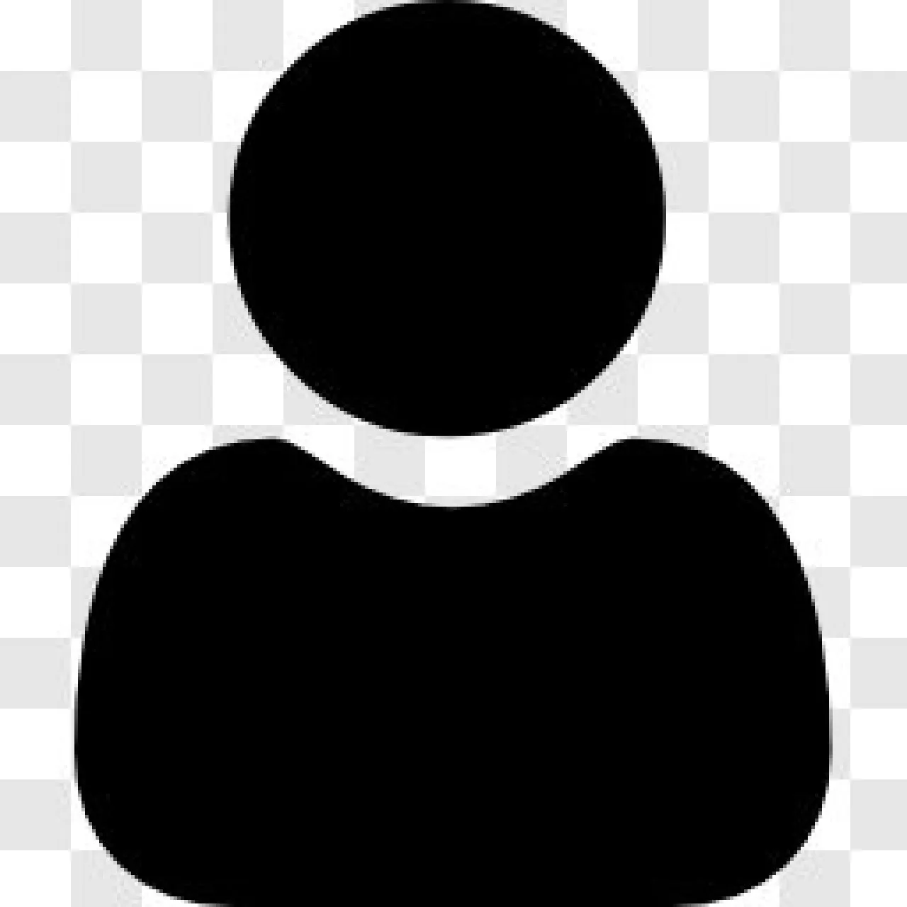 User Profile Icon PNG | Black Person Avatar Transparent Image