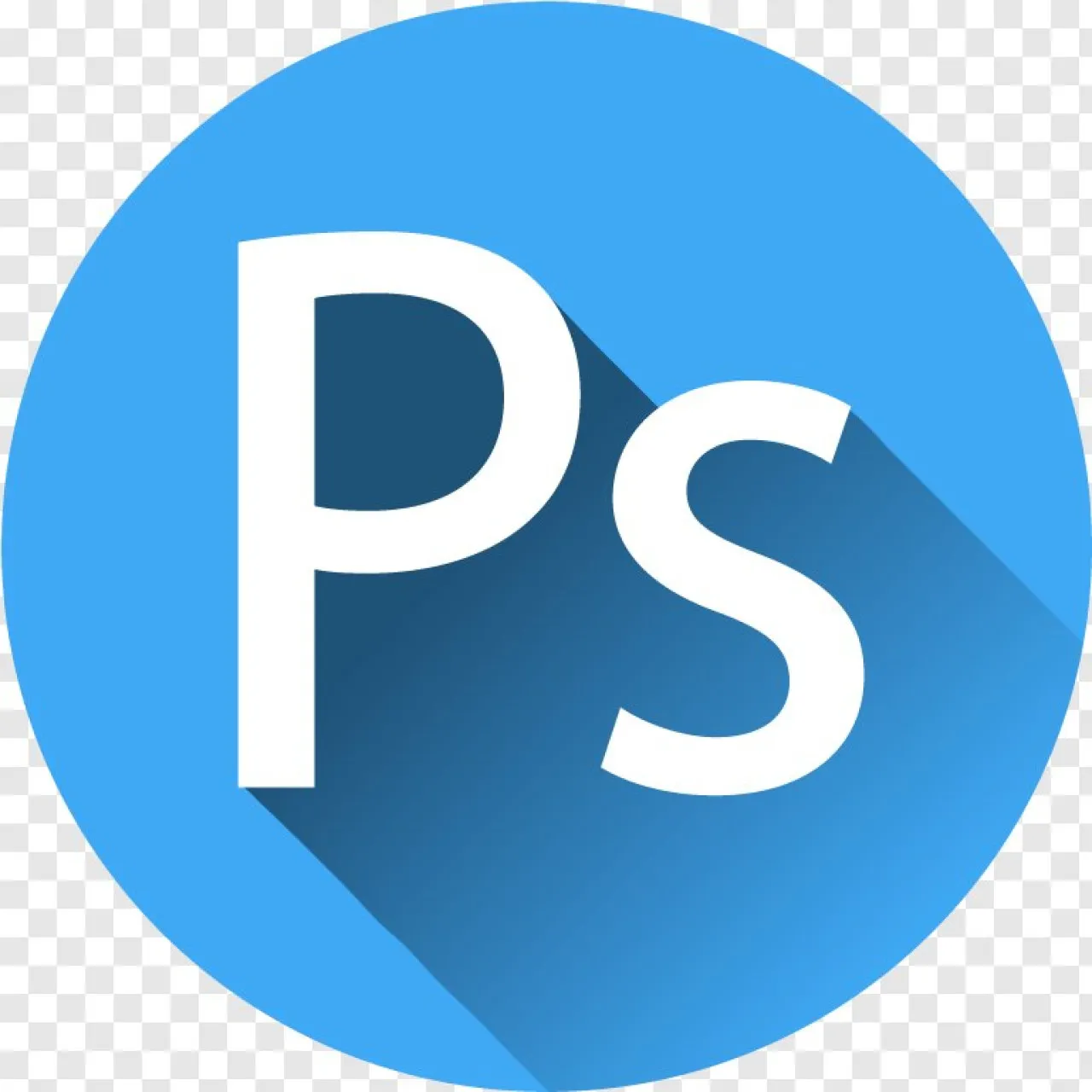 Photoshop Ps Icon PNG | Flat Blue Circle Logo Free Download
