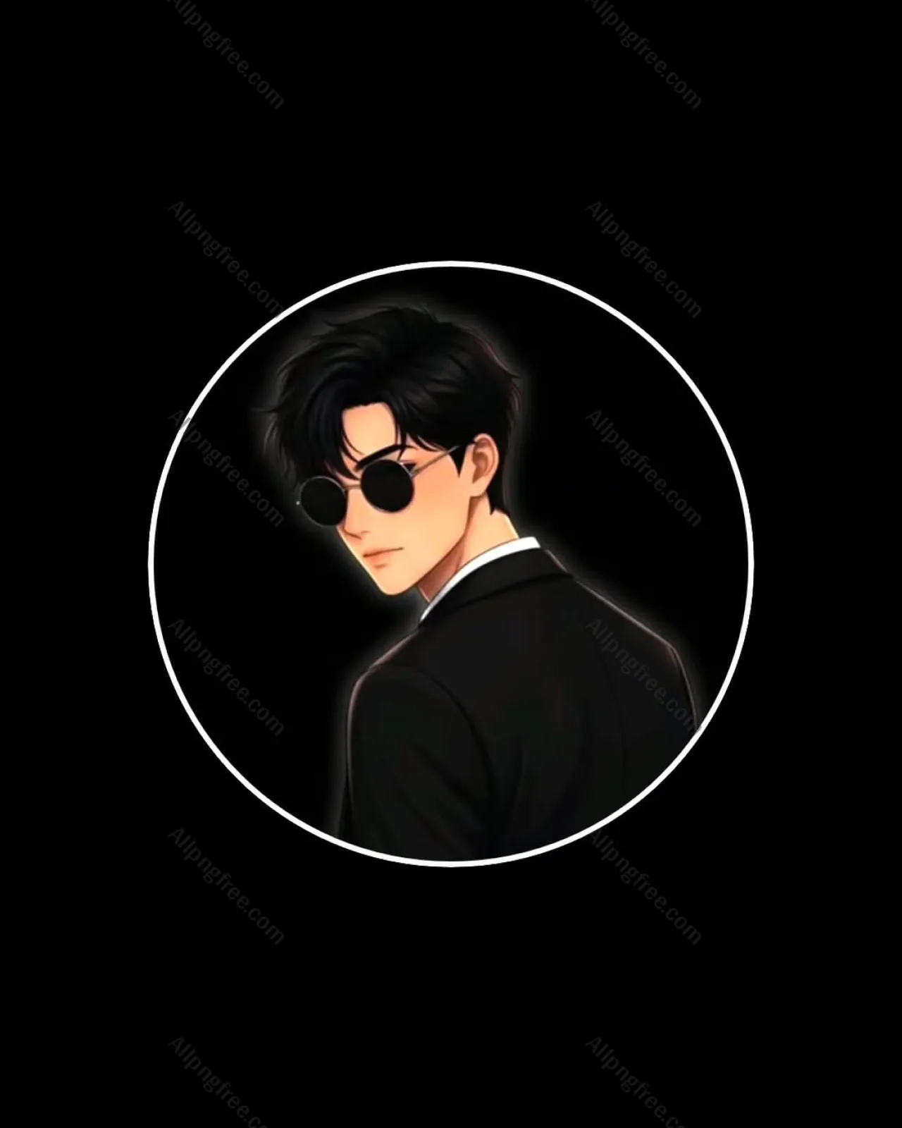 Stylish Anime Boy DP | Black Suit Attitude Profile Picture Free Download