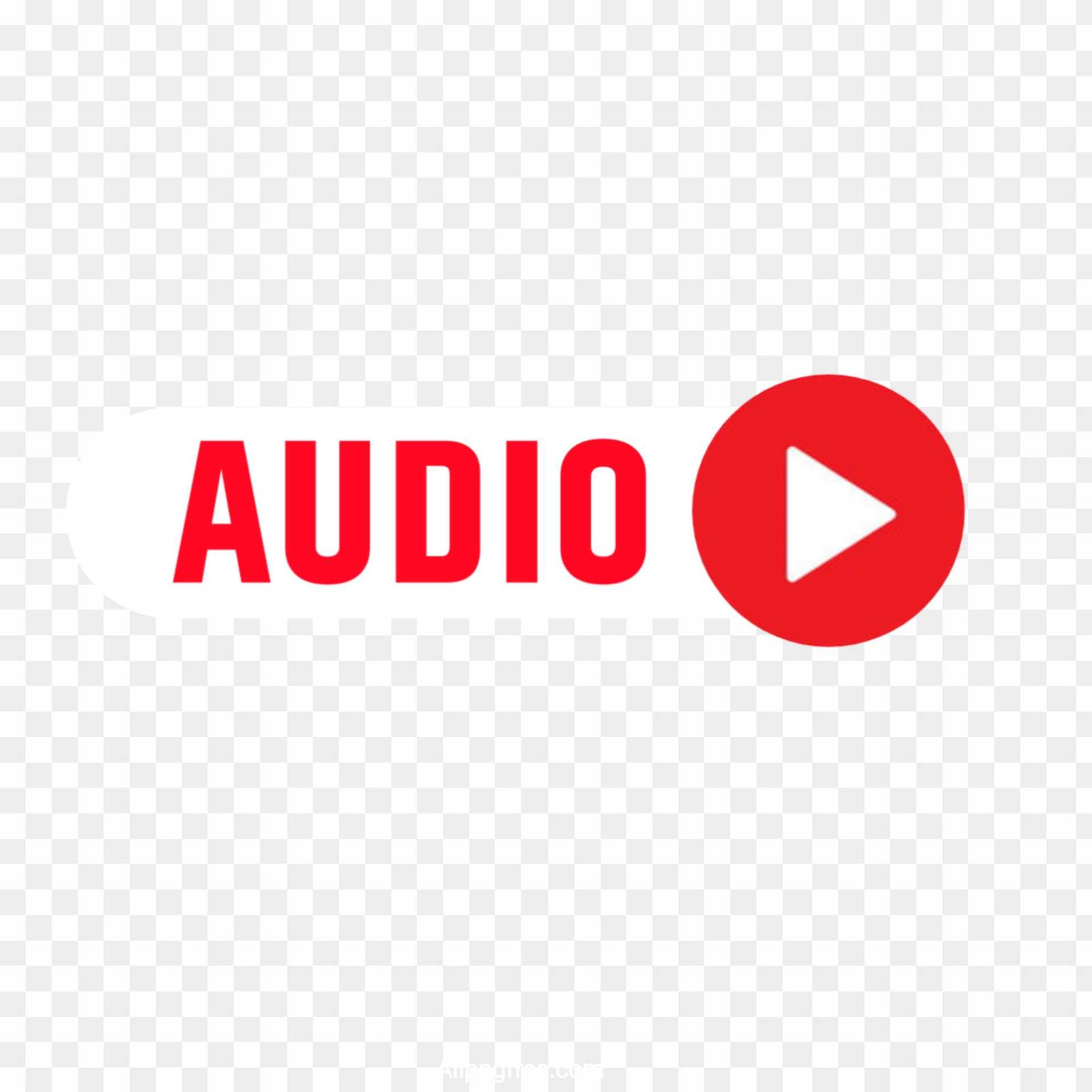 Audio with Youtube logo text PNG