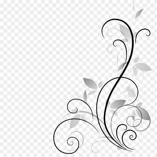 Banner editing flower Balck png images