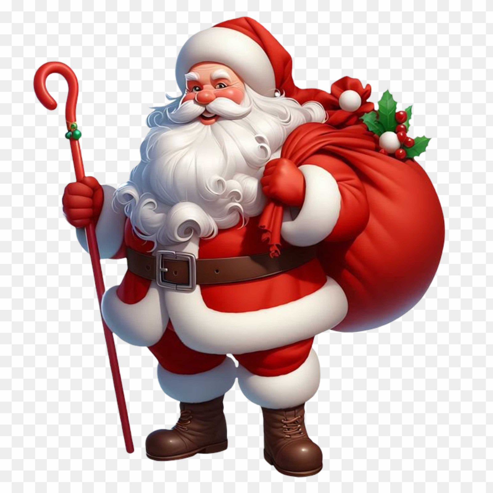 Cartoon Santa Claus PNG | Transparent Christmas Graphic