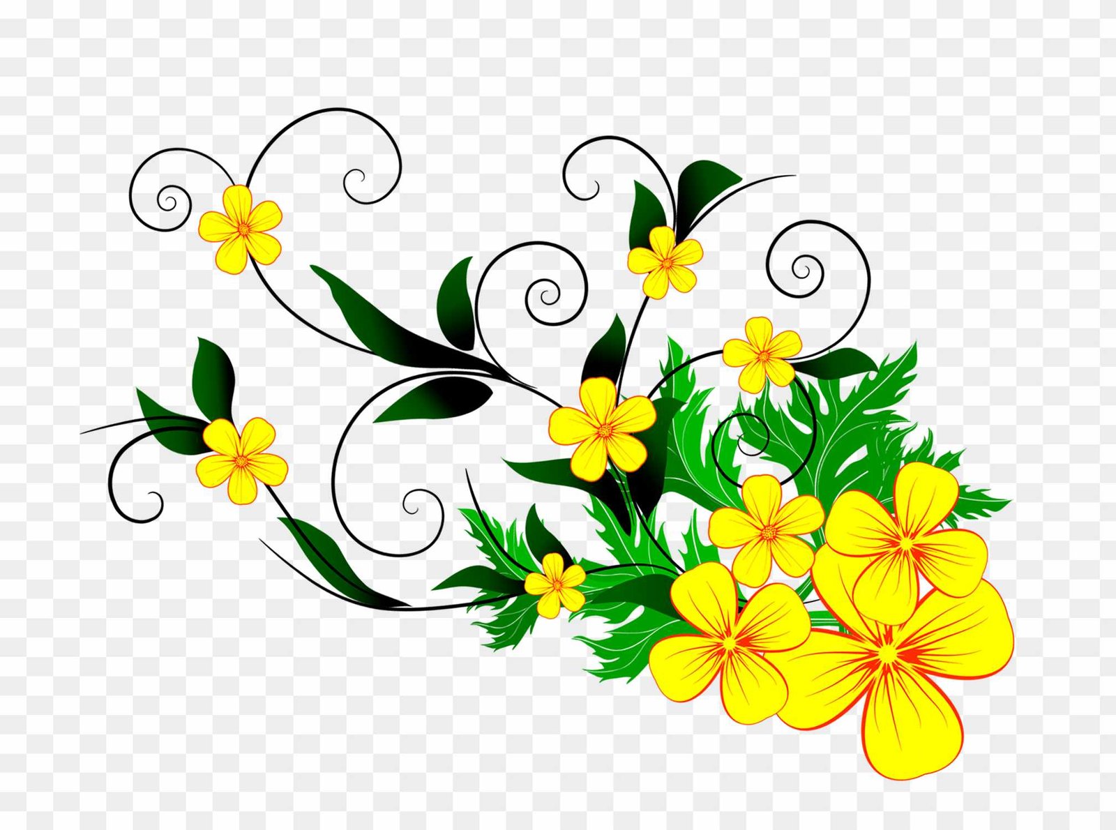 Flower Corner banner editing png images