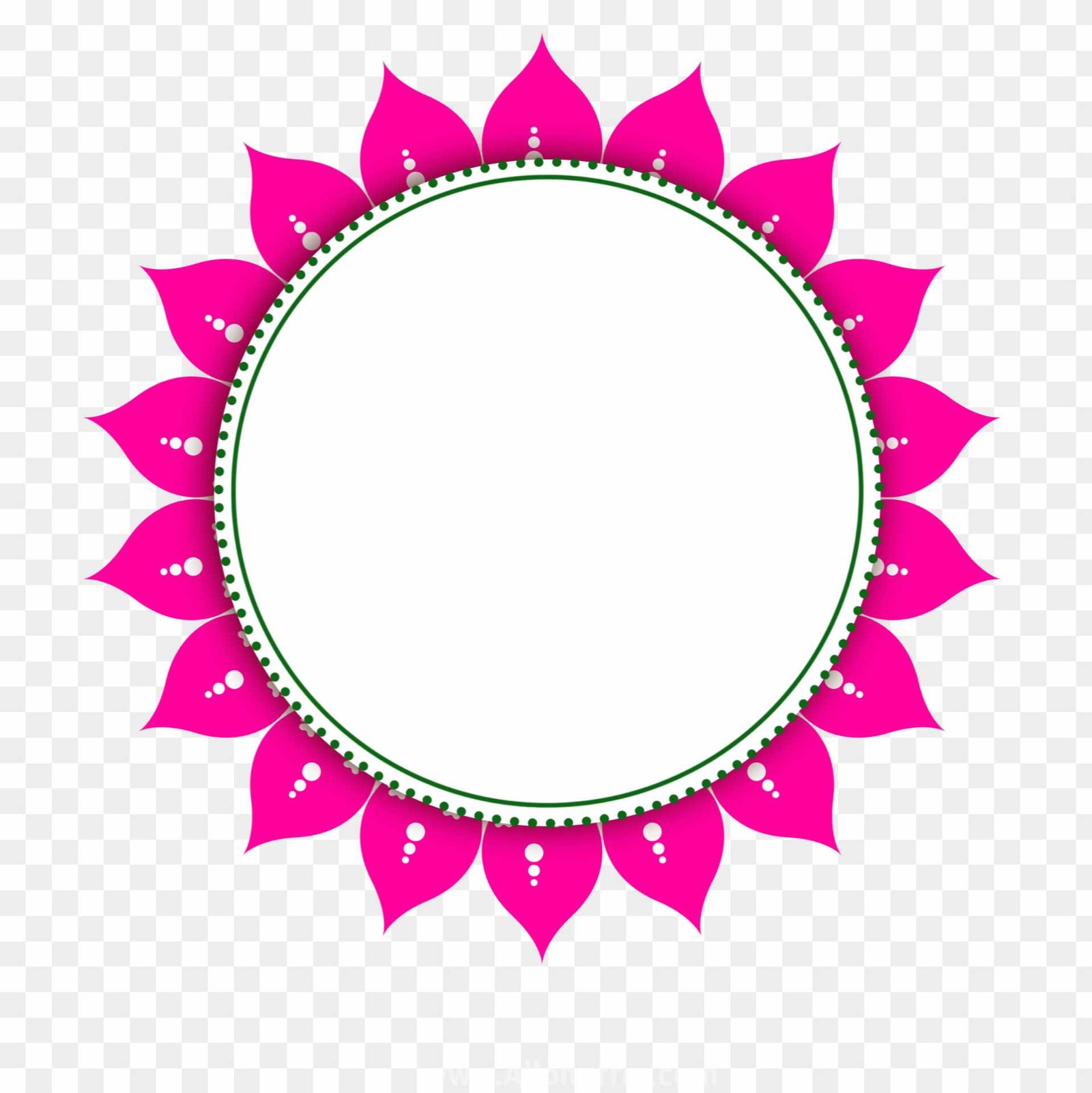 Flower shape banner editing png images