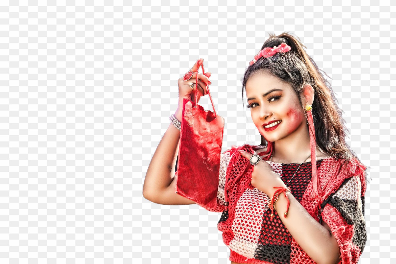 Girl PNG on holi editing