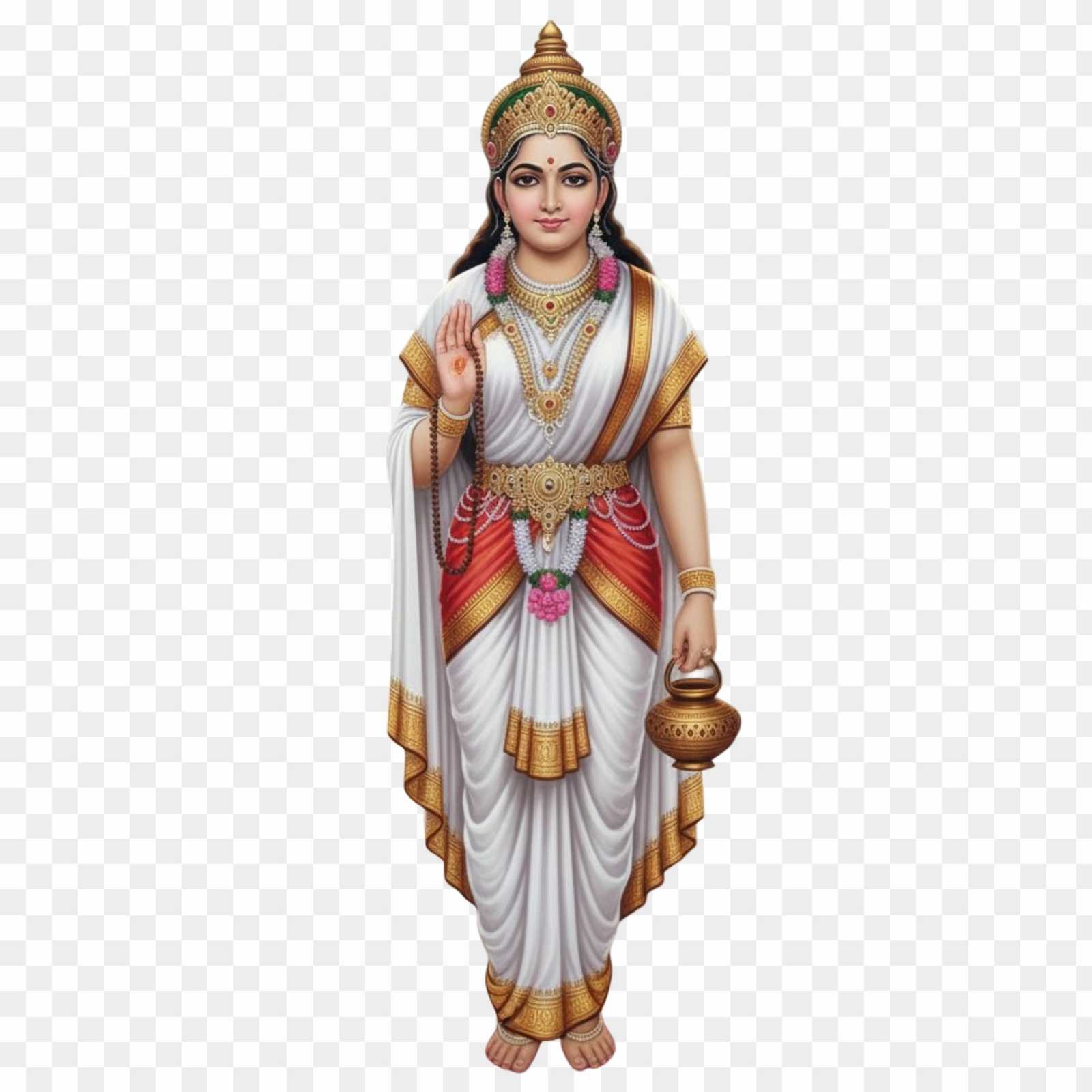 Goddess Brahmacharini PNG Image | Second Form of Navdurga