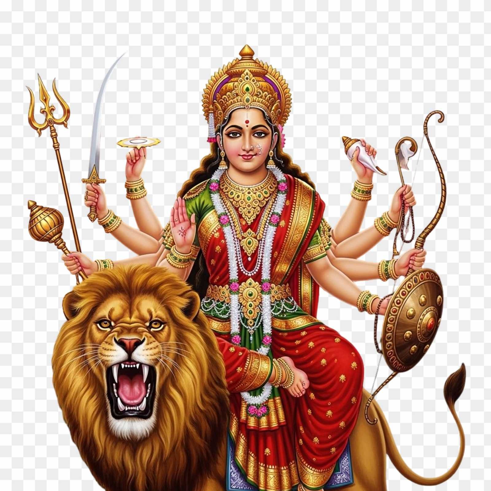 Goddess Durga PNG with Transparent Background | Free Download