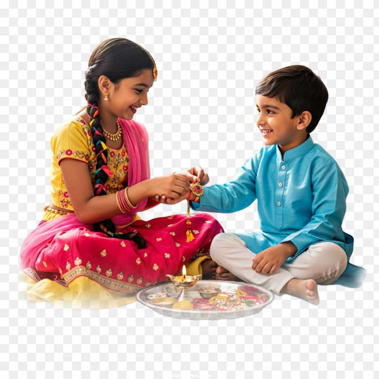 Happy Raksha Bandhan sister brother PNG image
