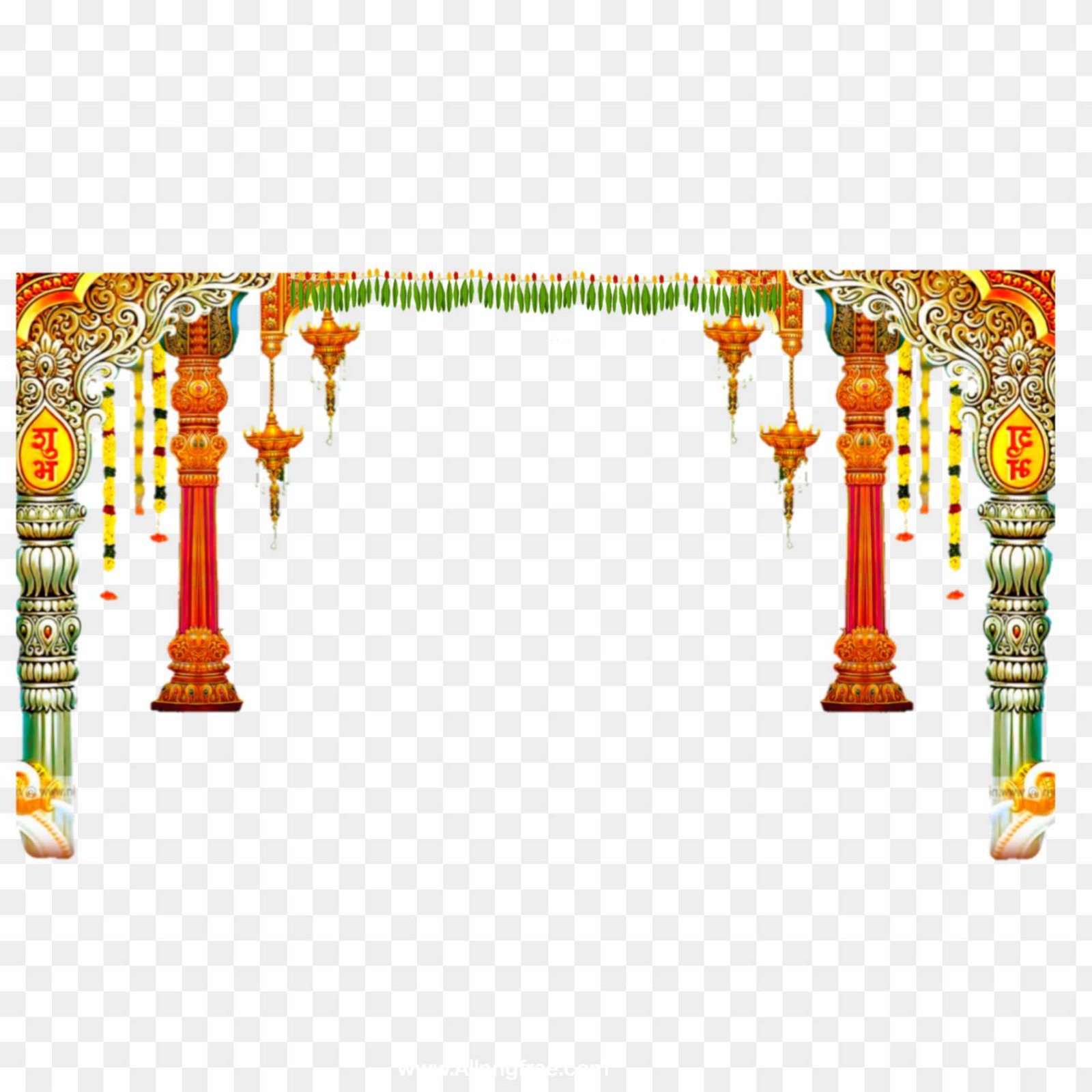 Hindu temple Mandir decoration PNG images