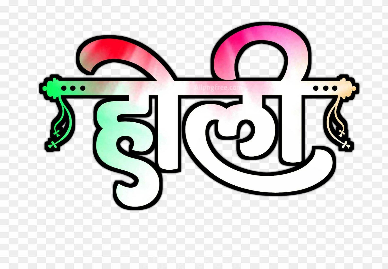 Holi hindi transparent png images