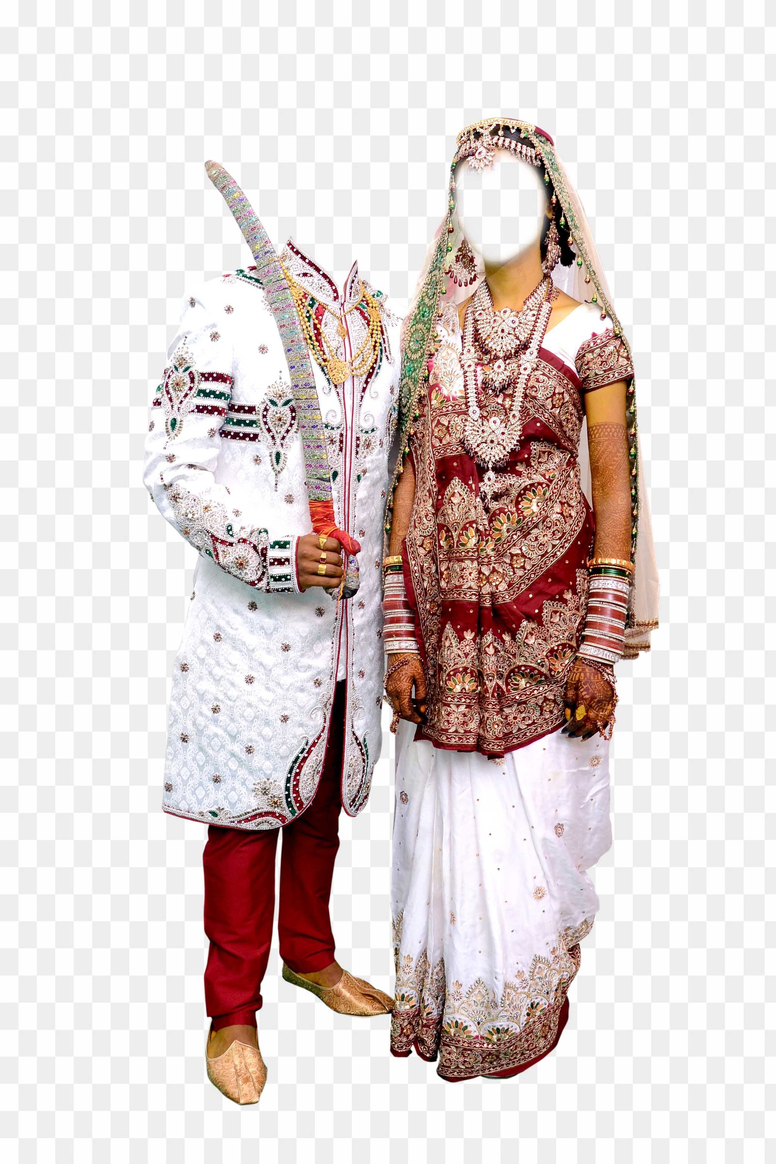 Indian couple dress Png 