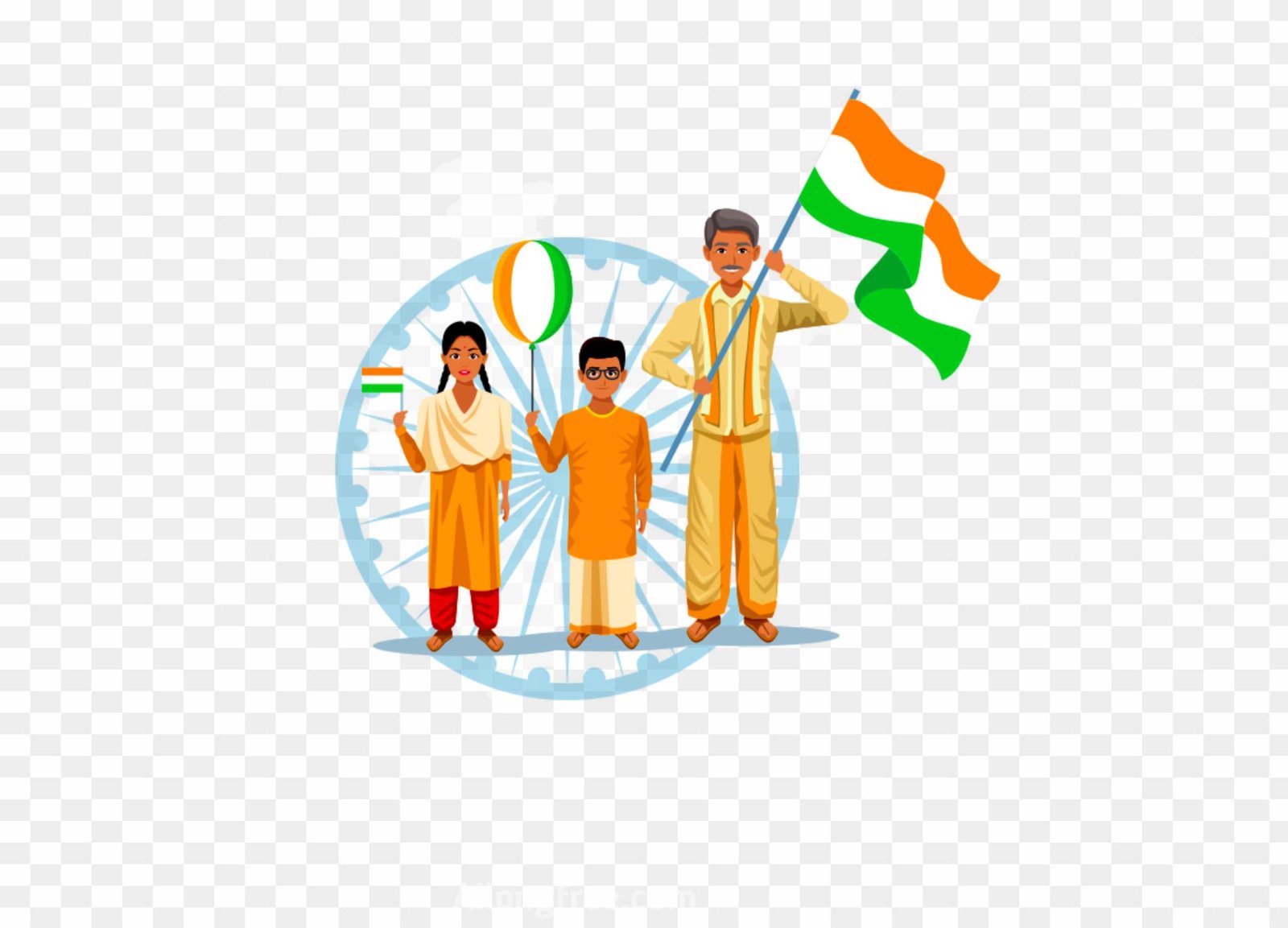 Indian Flag With Kids png