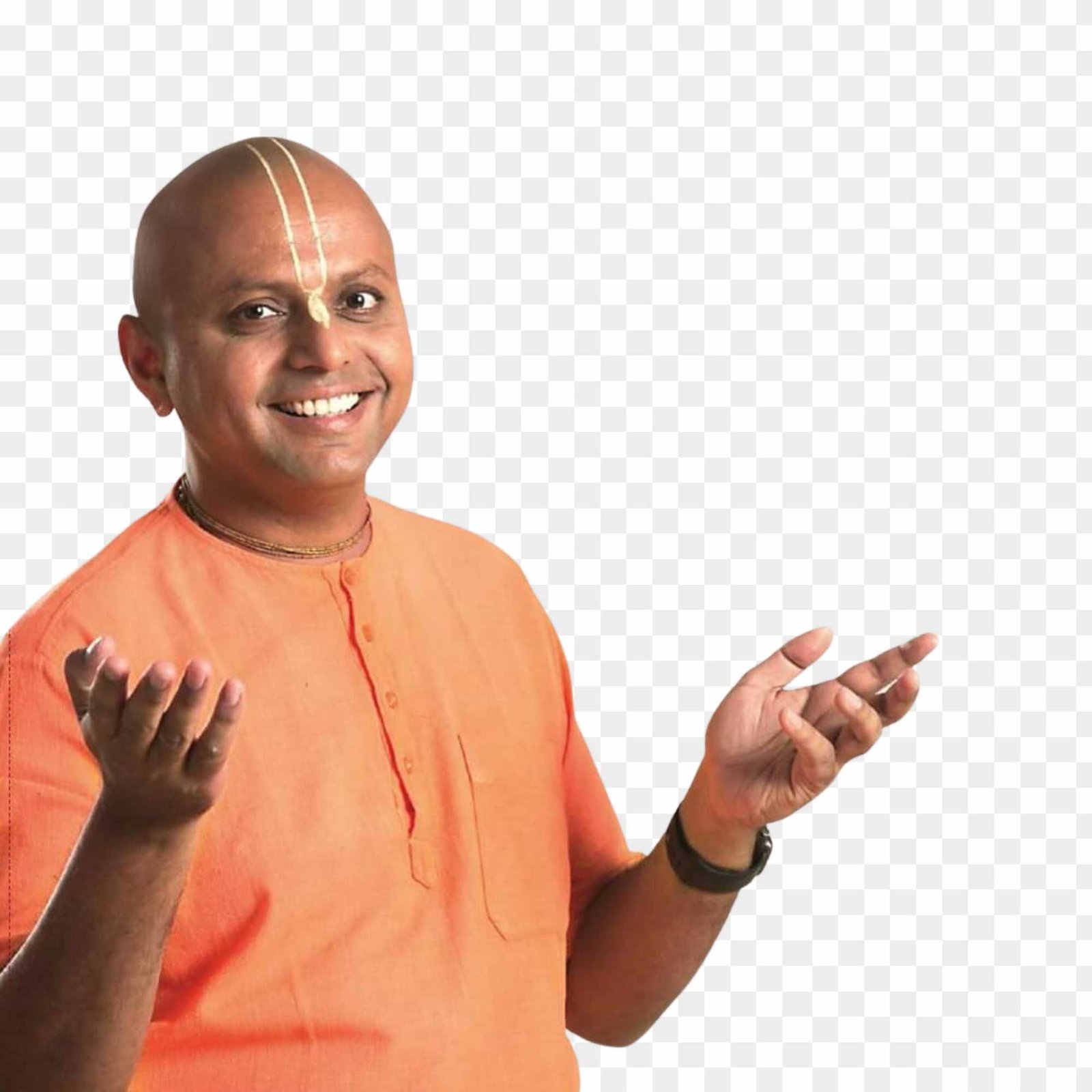 Indian monastic Gaur Gopal Das PNG images