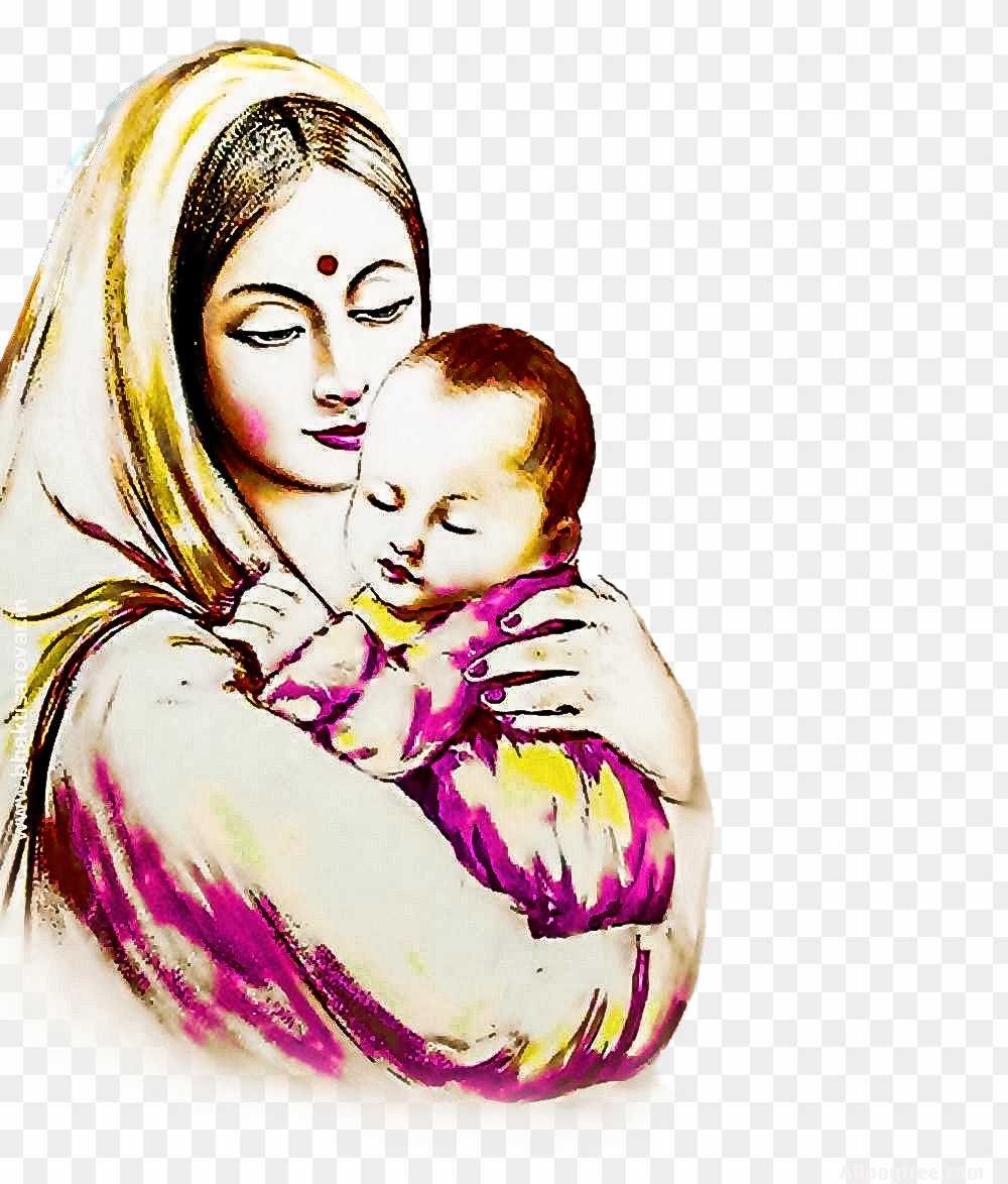 Jitiya vrat png images_ Mother and son png transparent image 