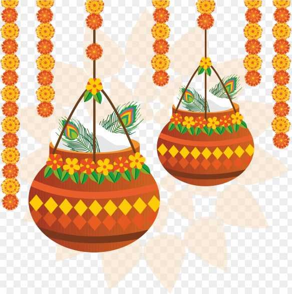 Krishna Janmashtami Matka editing PNG images 