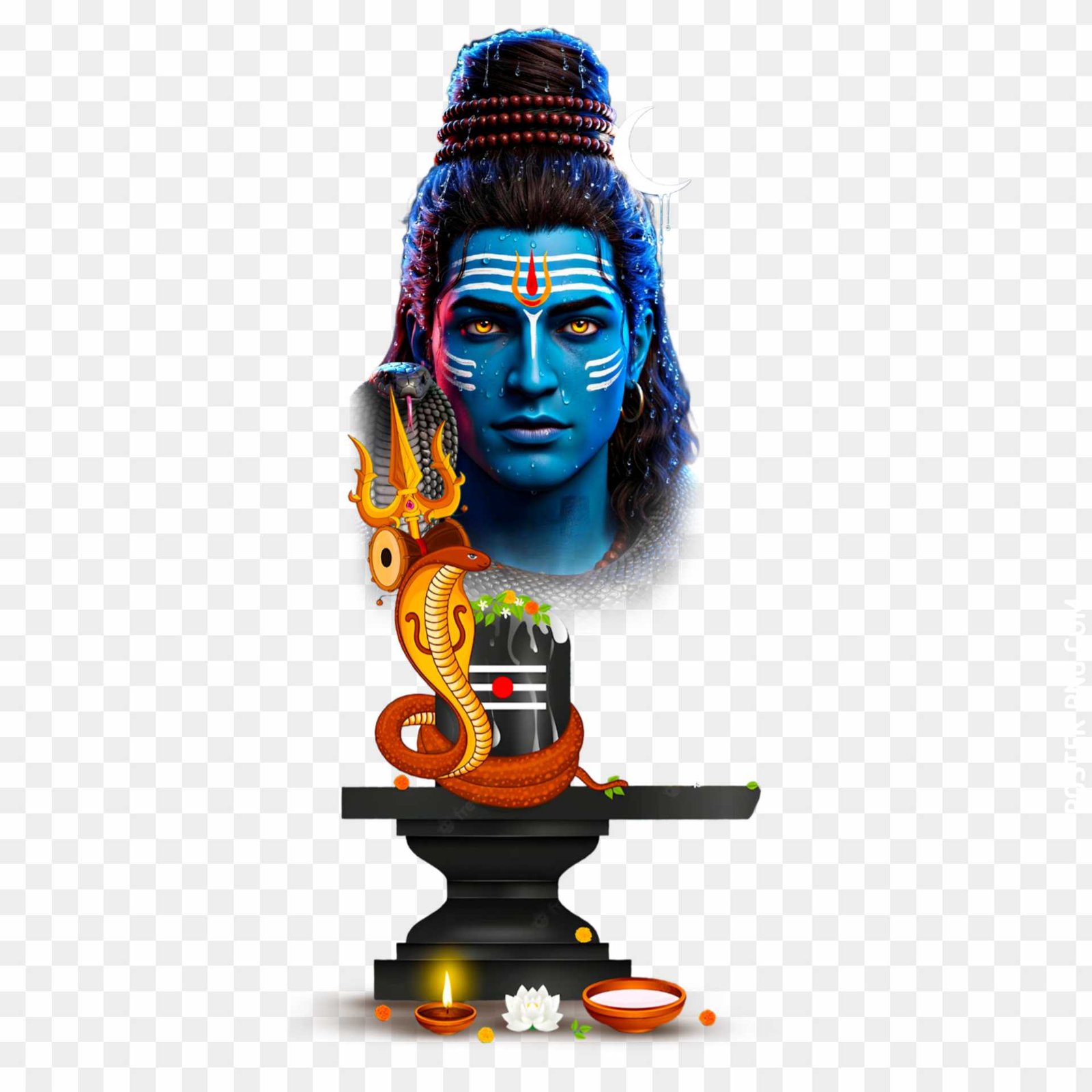 Lord shiva and Shivling PNG transparent image download 