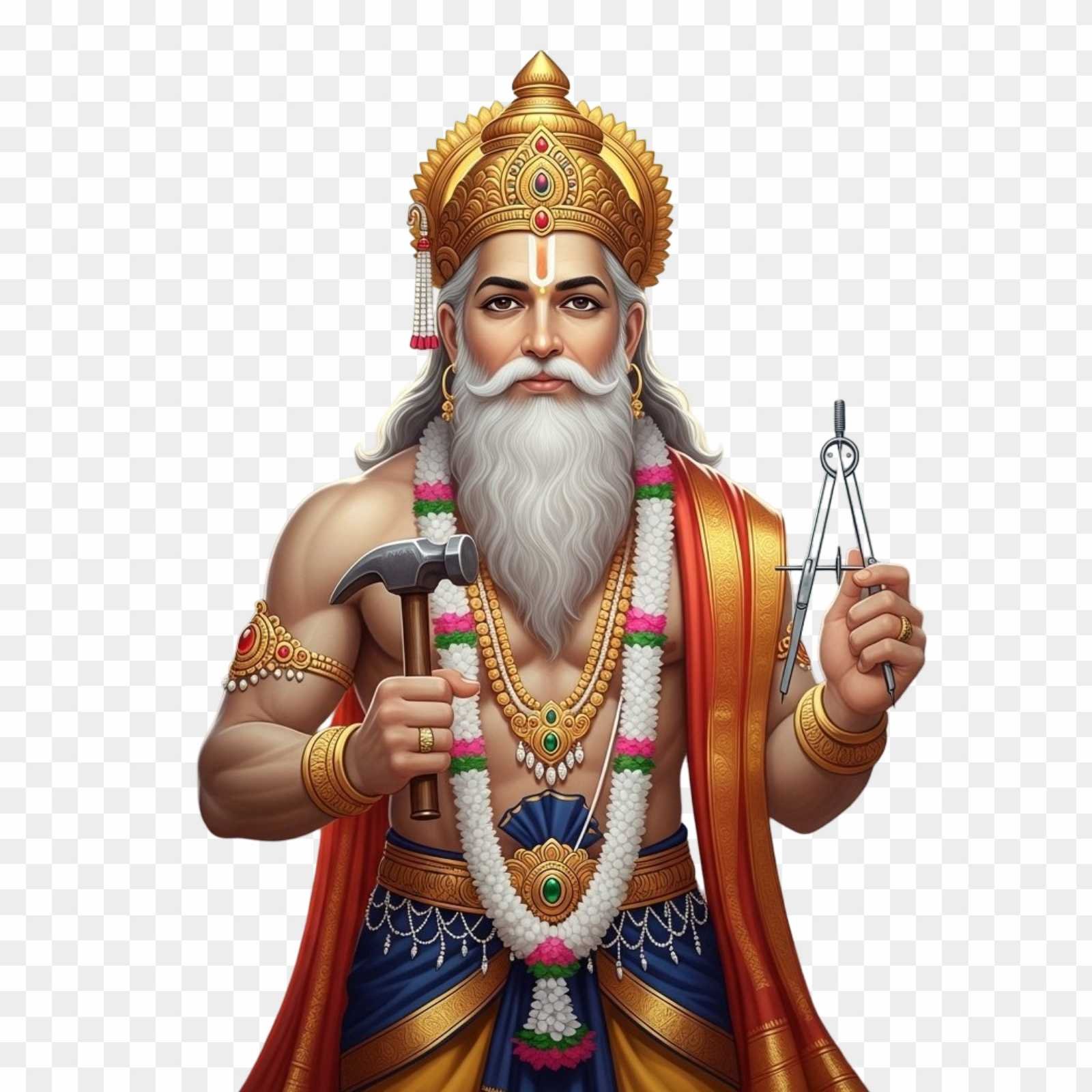 Lord Vishwakarma PNG Image | Divine Architect HD Photo
