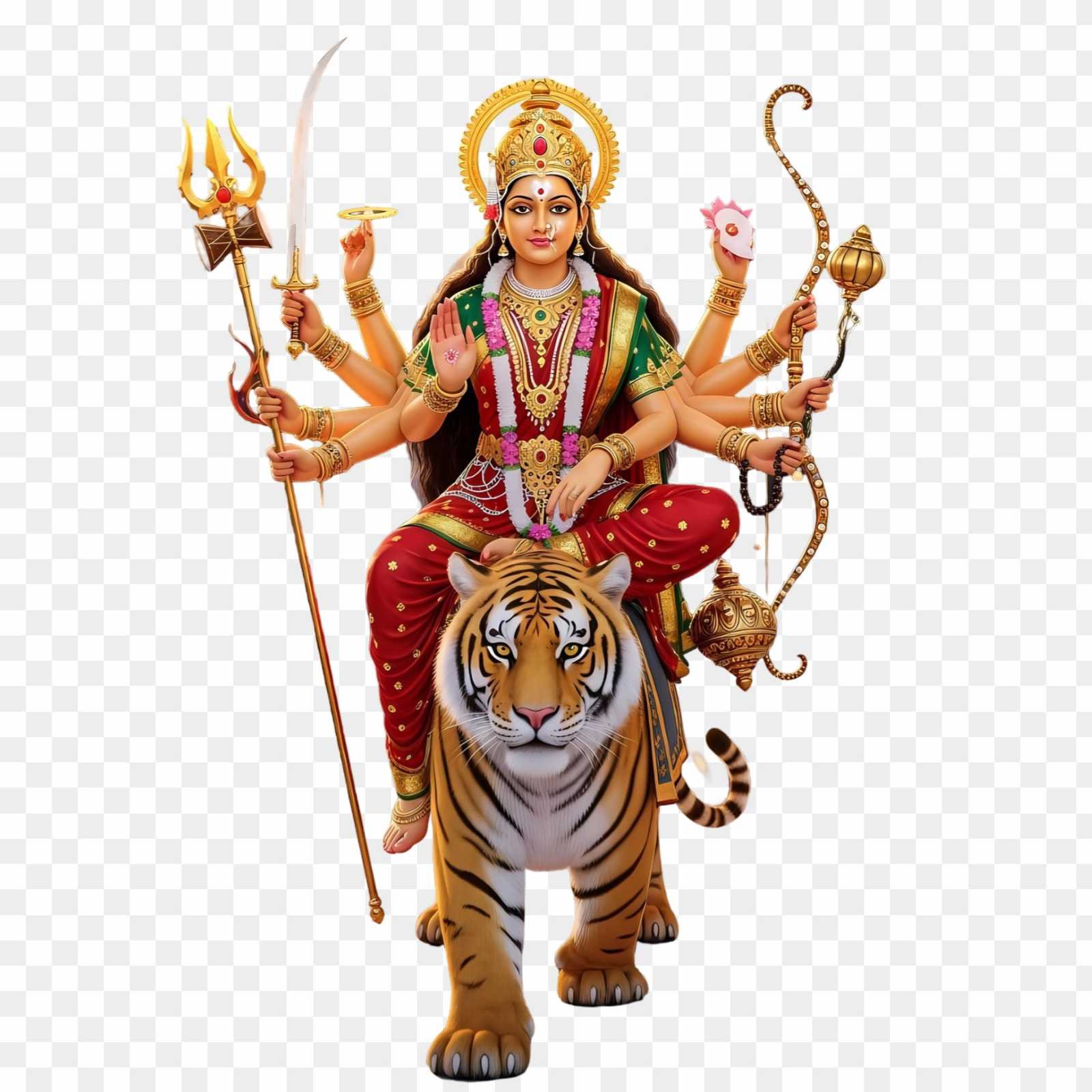 Maa Chandraghanta PNG Image | Third Day of Navratri Goddess