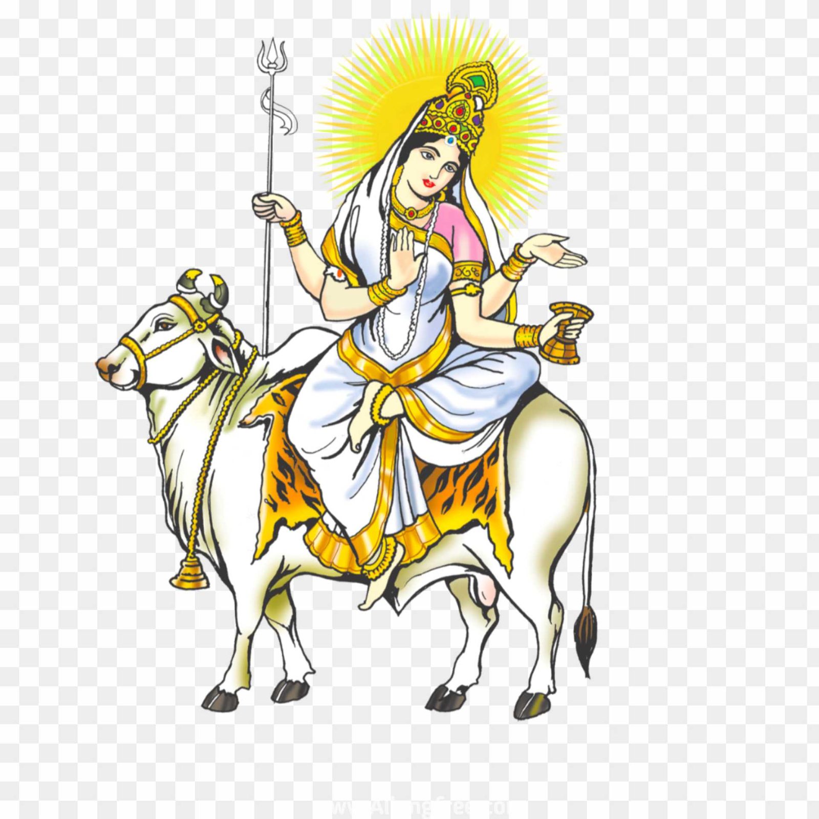 Maa Mahagauri png transparent image 