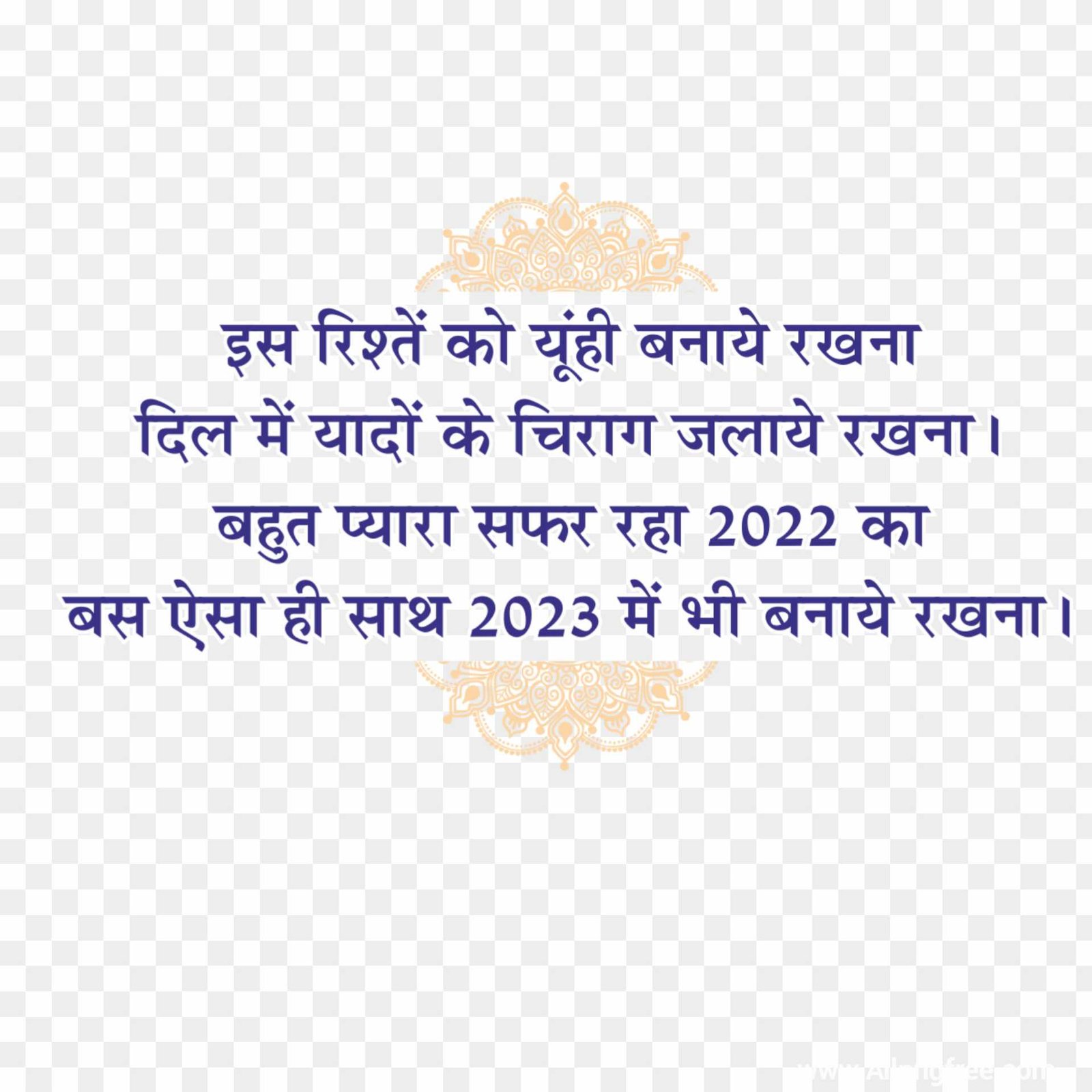 New year 2023 quotes in Hindi text PNG images 