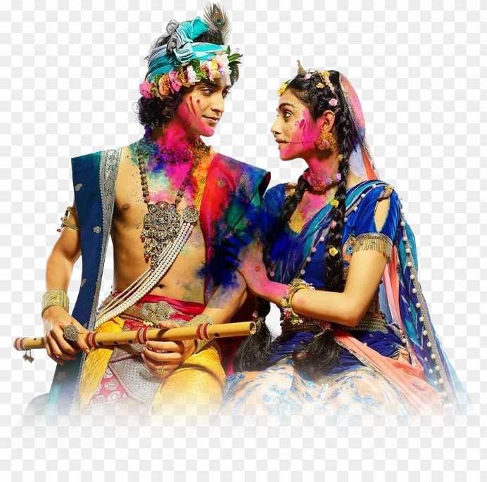 Radha Krishna Holi PNG 