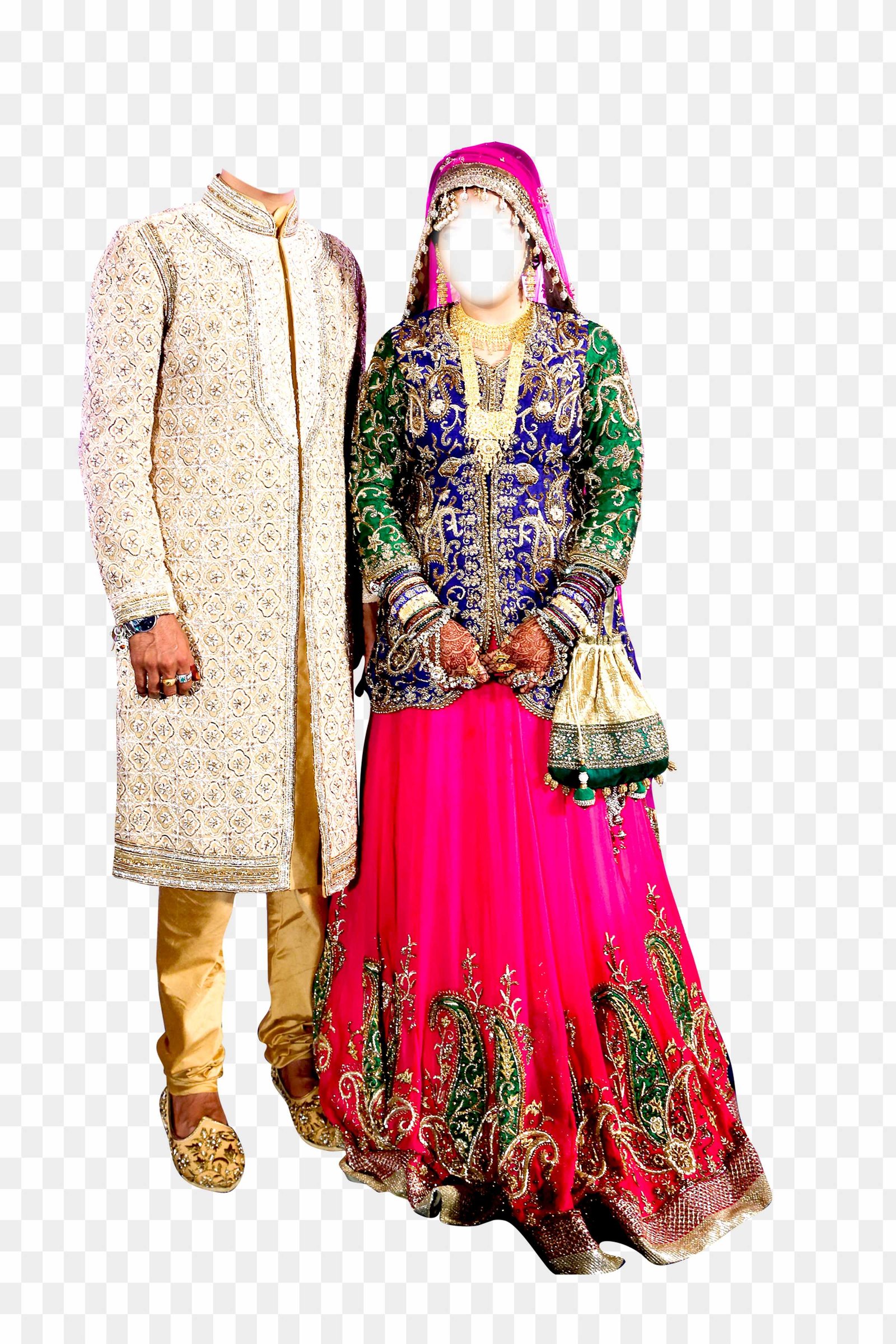 Rajasthani dress couple PNG images