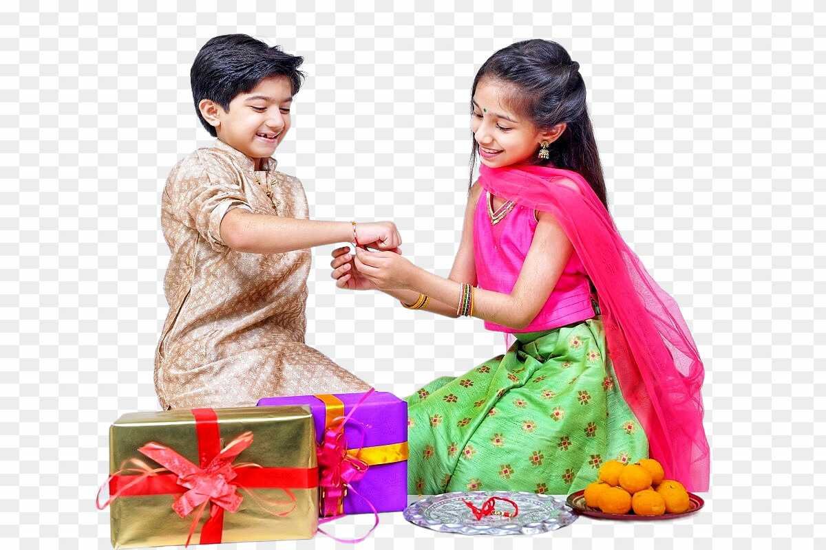 Raksha Bandhan brother sister PNG transparent images