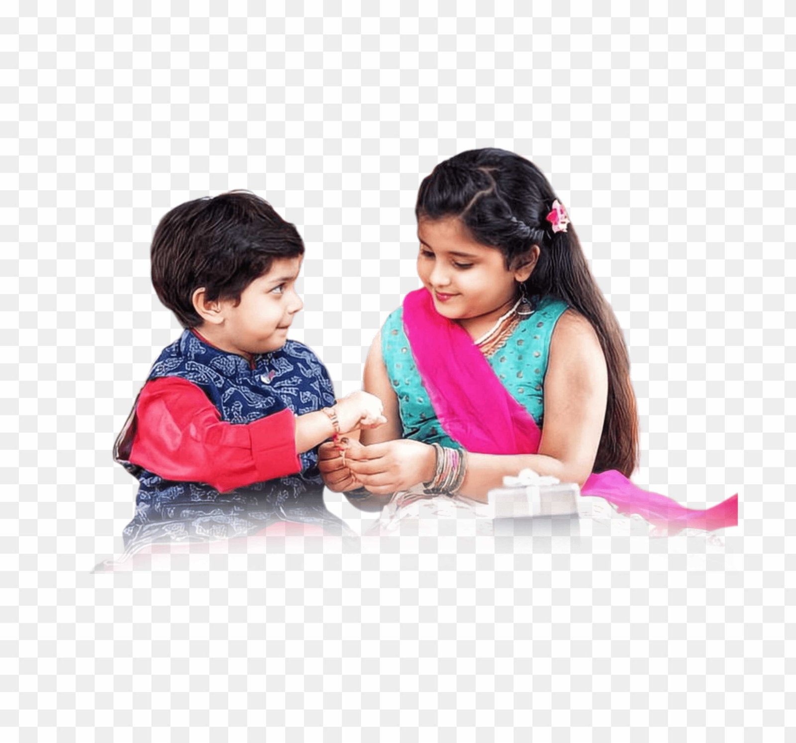 Raksha Bandhan cute brother sister PNG images 