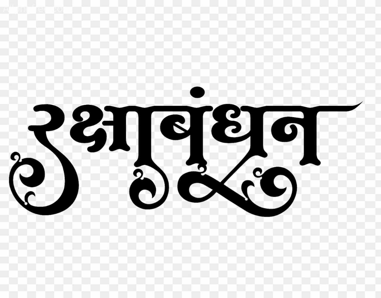 RakshaBandh Hindi text PNG 