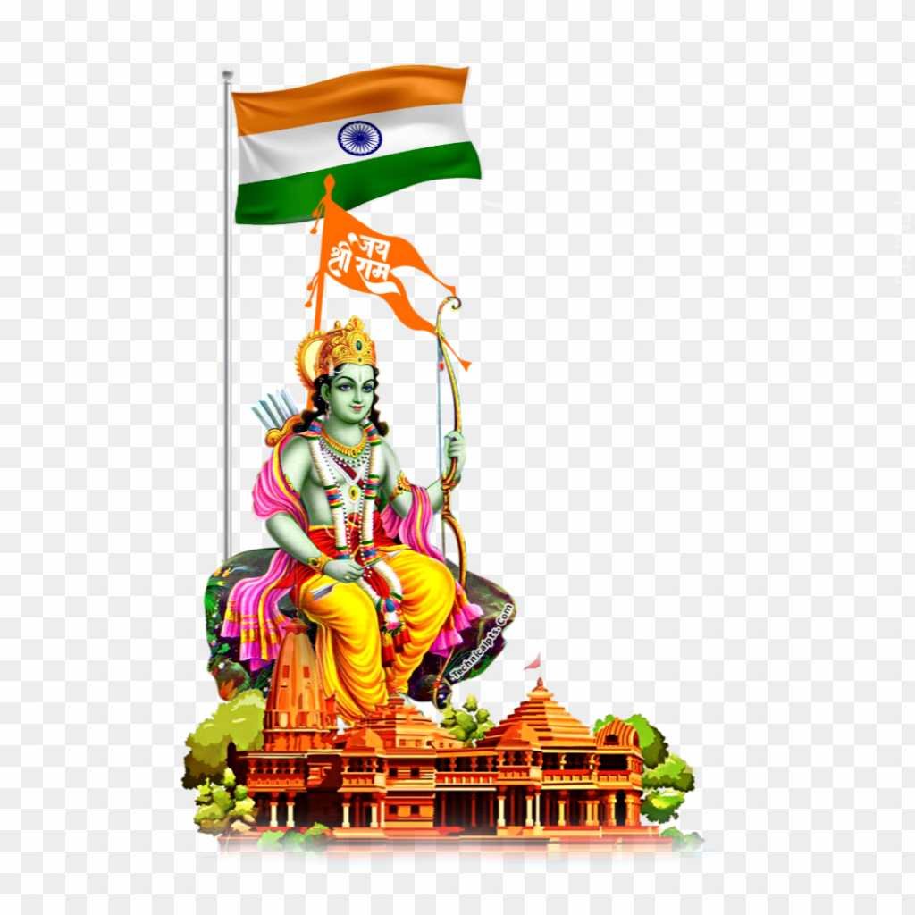 Ram Mandir and Ram God PNG transparent image download 