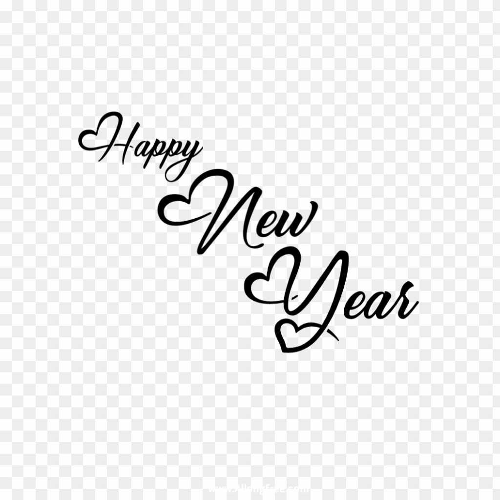 Stylish Happy New year text png images download 
