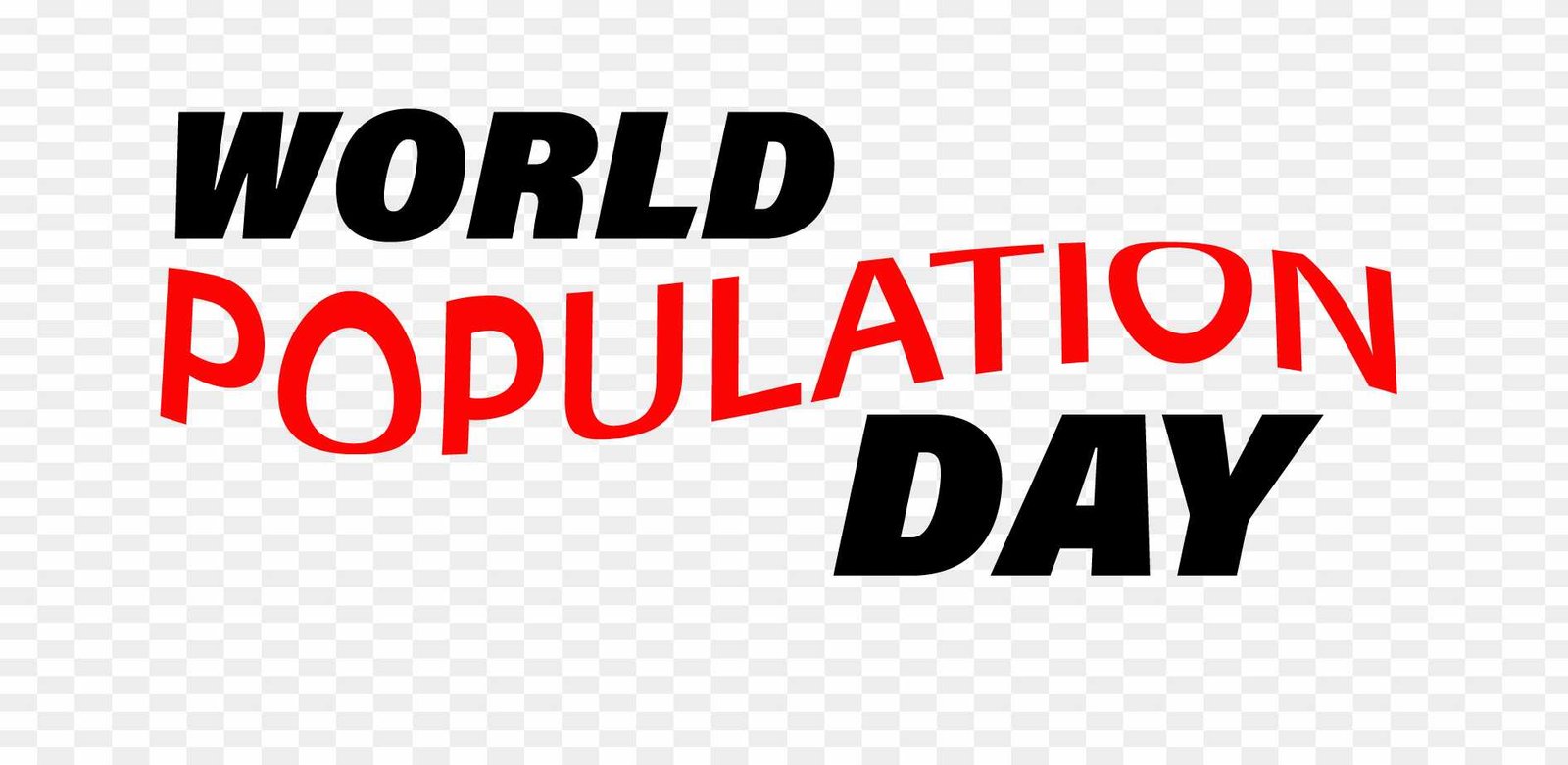 World Population Day text PNG images download 